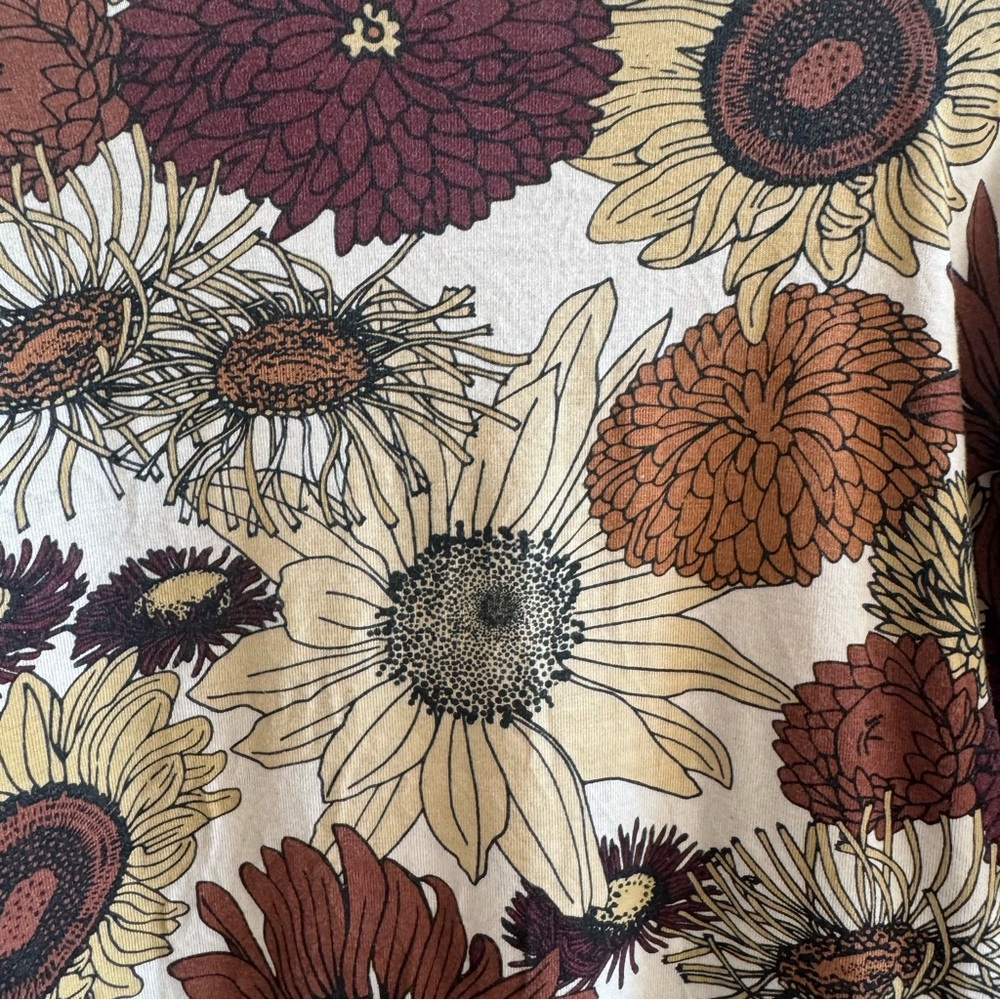 Kate Quinn Multi Sunflower Henley Top - Picture 4 of 5